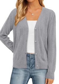 PRETTYGARDEN Women's Soft Winter Cardigan Sweaters Lightweight Knit Button Up Shrug Fall Sweater Tops PRETTYGARDEN