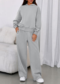 PRETTYGARDEN Womens Sweatsuits 2 Piece Set Casual Winter Long Sleeve Hoodie Loose Wide Leg Sweatpants Fall Tracksuit PRETTYGARDEN