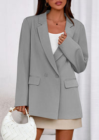 PRETTYGARDEN Fall Blazers for Women Business Casual Long Sleeve Lapel Pockets Dressy Suit Jackets Work Office Clothes PRETTYGARDEN