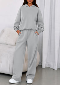 PRETTYGARDEN Womens Sweatsuits 2 Piece Set Casual Winter Long Sleeve Hoodie Loose Wide Leg Sweatpants Fall Tracksuit PRETTYGARDEN