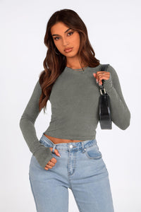 Long Sleeve Crop Tops Y2K Fashion Clothes Basic Slim Fit Tee Shirts Blouse