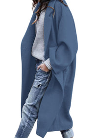 PRETTYGARDEN Womens Winter Coats Trendy Long Sleeve Notch Lapel Button Long Jackets Casual Oversized Vacation Outfits