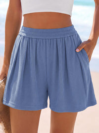 PRETTYGARDEN Flowy Summer Shorts for Women High Waisted Wide Leg Knitted Wide Leg Soft Pajama Shorts Women Vacation Outfits PRETTYGARDEN