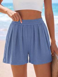 PRETTYGARDEN Flowy Summer Shorts for Women High Waisted Wide Leg Knitted Wide Leg Soft Pajama Shorts Women Vacation Outfits PRETTYGARDEN