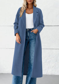 PRETTYGARDEN Womens Winter Coats Trendy Long Sleeve Notch Lapel Button Long Jackets Casual Oversized Vacation Outfits