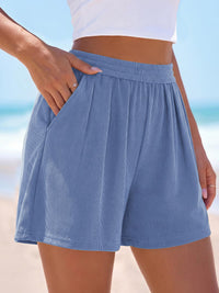 PRETTYGARDEN Flowy Summer Shorts for Women High Waisted Wide Leg Knitted Wide Leg Soft Pajama Shorts Women Vacation Outfits PRETTYGARDEN