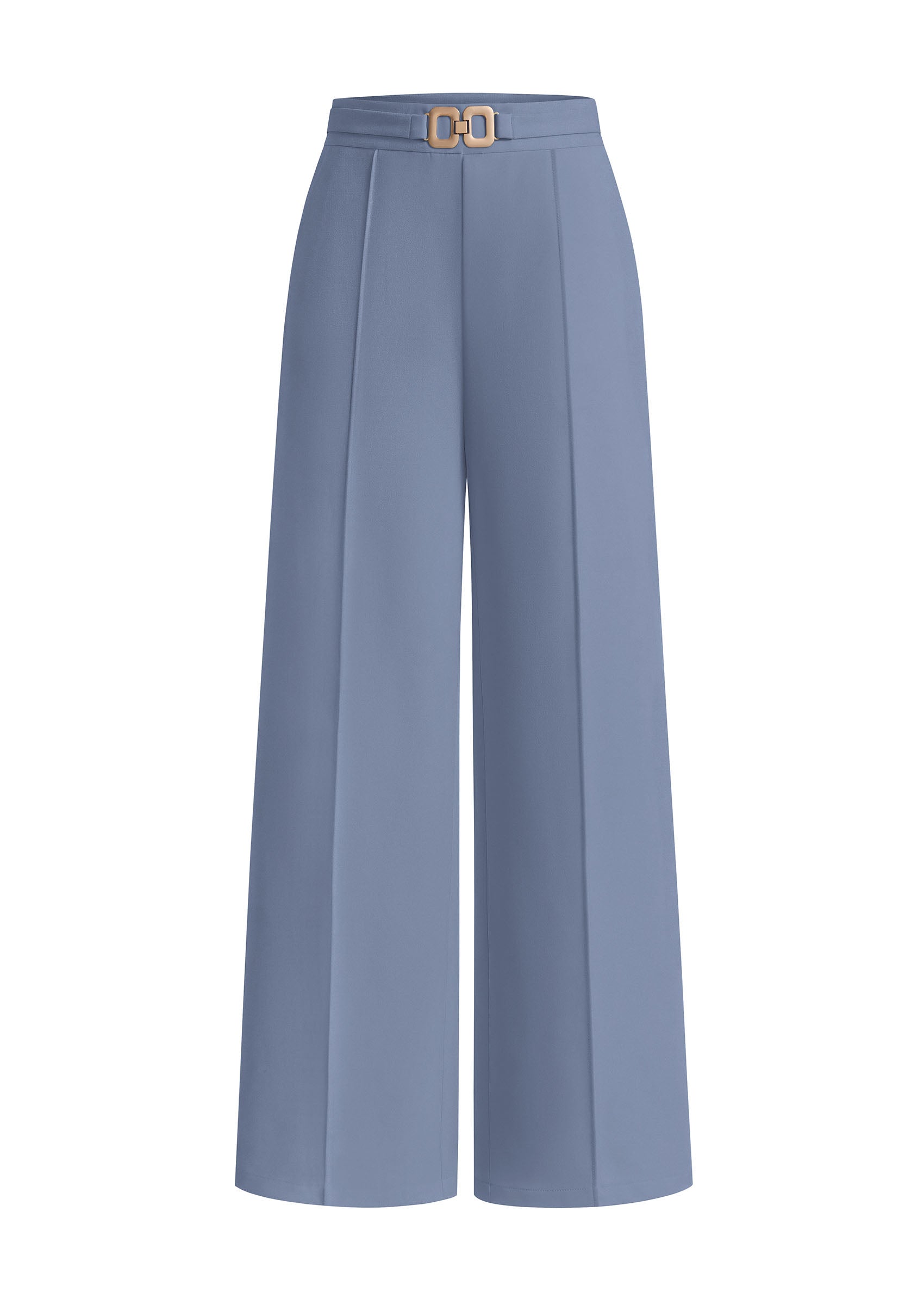 PRETTYGARDEN Women's High Waisted Dressy Casual Pants | Decoration Buckle,Front Seam Trousers with Pockets,Business Casual Outfits,Work Office Slacks,Daily Palazzo Pants All Season