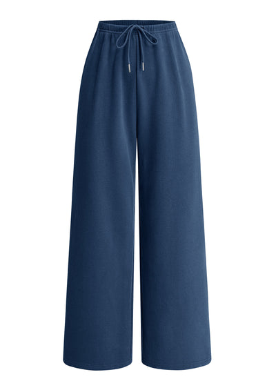 PRETTYGARDEN Womens Wide Leg Sweatpants Fleece Lounge Pants | Elastic Drawstring Waist,Baggy Jogger Yoga Sweat pants,Pockets,Fall Winter Clothes,Loose Daily Casual & Loungewear Trousers