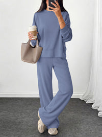 PRETTYGARDEN Womens 2 Piece Outfits Fall Sweatsuits Matching Lounge Sets  | Crewneck Long Sleeve Sweatshirt, Wide Leg Pants Sets with Pockets & Drawstring, Casual Tracksuit, Travel Airport Outfits 2026