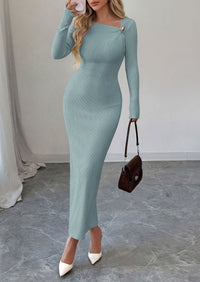 PRETTYGARDEN Womens Fall Long Sleeve Ribbed Sweater Dress | Breathable Knit Fabric, Elegant Bodycon Cut, Fashion Asymmetrical Neck, Night Out Party Dresses, 2026 Trendy Winter Clothes  Price, product page