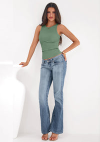 PRETTYGARDEN Womens Summer High Neck Ribbed Tank Tops Casual Basic Sleeveless Slim Fitted Racerback Workout T Shirts PRETTYGARDEN