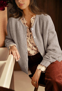 PRETTYGARDEN Long Sleeve Crewneck Button Down Womens Sweaters Fall Open Front Chunky Cardigan Sweaters for Women PRETTYGARDEN