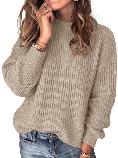 PRETTYGARDEN Women's Crewneck Oversized Sweaters Chunky Knit Long Sleeve Casual Loose Pullover Tops 2026 Trendy Fall Clothes