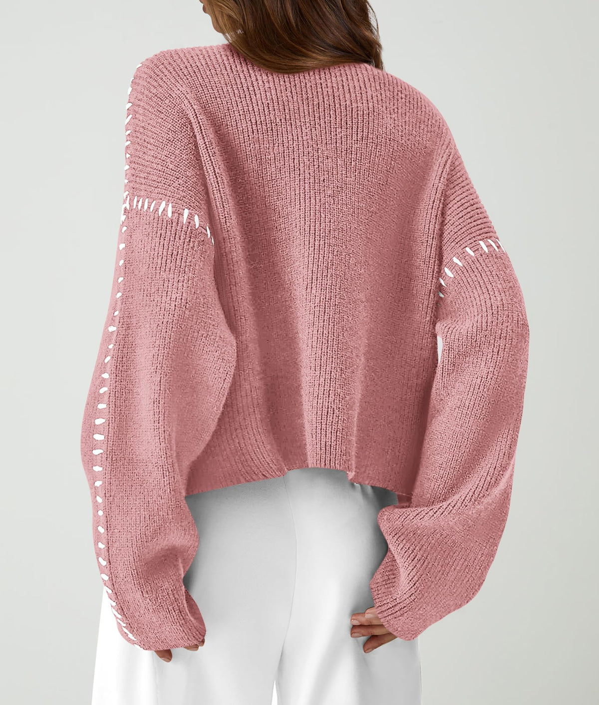 Women's Chunky Knit Fall Sweaters Casual Long Sleeve Mock Neck Oversized Loose Pullover Sweater Tops