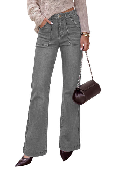 PRETTYGARDEN Womens High Waisted Wide Leg Jeans Demin Pants						  Practical Pockets,Loose Fit, Stretchy Straight Lightweight Baggy Jeans,Business Casual Work Outfits,2026 Fall Daily Wear