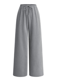 PRETTYGARDEN Womens Wide Leg Sweatpants Fleece Lounge Pants | Elastic Drawstring Waist,Baggy Jogger Yoga Sweat pants,Pockets,Fall Winter Clothes,Loose Daily Casual & Loungewear Trousers