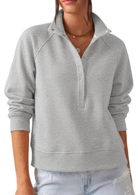PRETTYGARDEN Women's Fall Trendy Oversized Sweatshirts | Comfy Ribbed Fabric, Raglan Long Sleeve Collared; Button Up Henley Pullover Blouse, Casual Workout Tops, Y2K Fashion Clothing