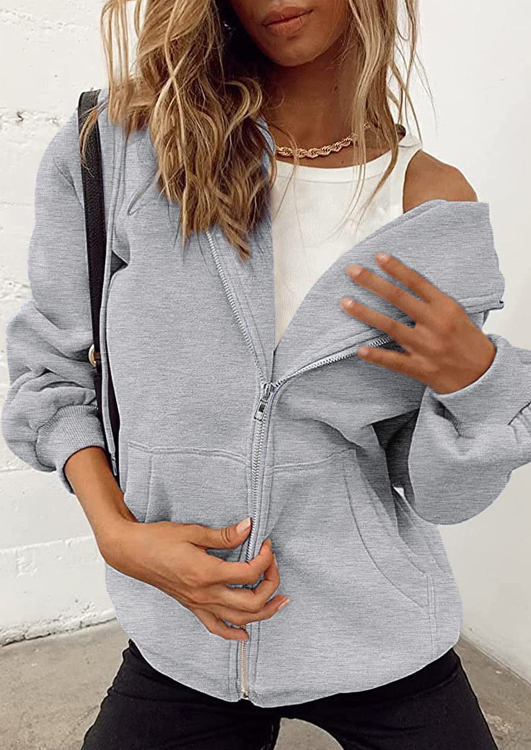 PRETTYGARDEN Women's Zip Up Y2K Hoodies Casual Long Sleeve Sweatshirts Fall Spring Track Jackets with Pockets