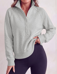 PRETTYGARDEN Women's Fall Trendy Oversized Sweatshirts | Comfy Ribbed Fabric, Raglan Long Sleeve Collared; Button Up Henley Pullover Blouse, Casual Workout Tops, Y2K Fashion Clothing