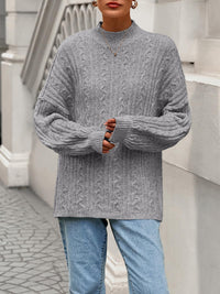 PRETTYGARDEN Womens Sweater 2026 Long Sleeve Crewneck Cable Knit Oversized Sweaters Pullover Exposed Seam Spring Outfits