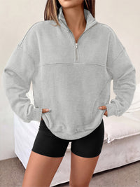 PRETTYGARDEN Women's Quarter Zip Fleece Pullover Sweatshirts | Oversized Half Zip Sweatshirt with Collar, Fleece Jacket, Trendy Long Sleeve Pullover Tops, Y2k Fashion Fall Outfits 2026