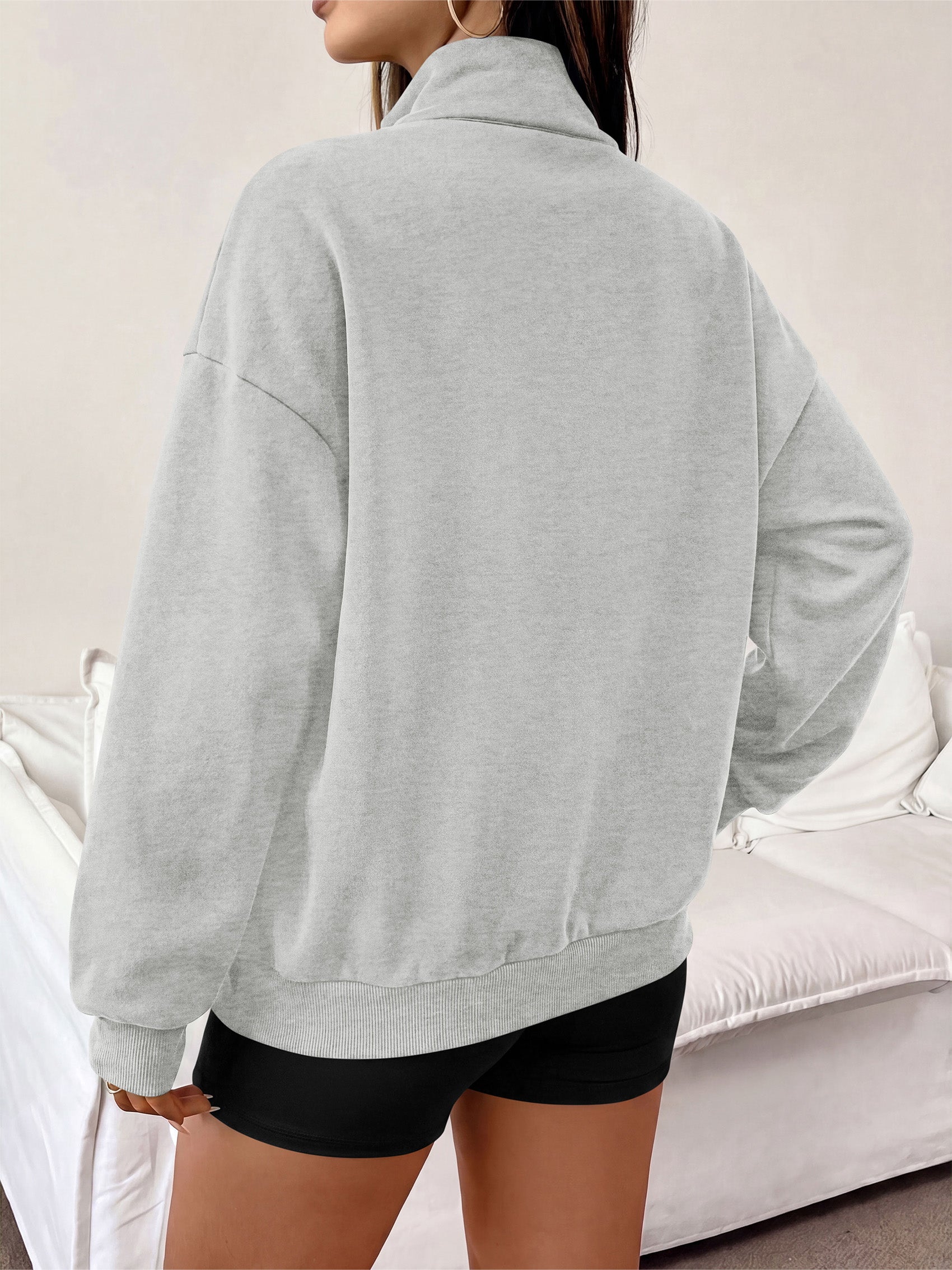 PRETTYGARDEN Women's Quarter Zip Fleece Pullover Sweatshirts | Oversized Half Zip Sweatshirt with Collar, Fleece Jacket, Trendy Long Sleeve Pullover Tops, Y2k Fashion Fall Outfits 2026