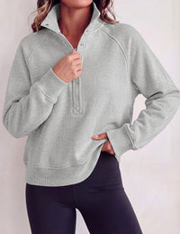 PRETTYGARDEN Women's Fall Trendy Oversized Sweatshirts | Comfy Ribbed Fabric, Raglan Long Sleeve Collared; Button Up Henley Pullover Blouse, Casual Workout Tops, Y2K Fashion Clothing