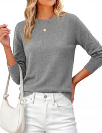 PRETTYGARDEN Womens Fall Basic Long Sleeve Sweater | Soft Knit Fabric, Classic Crew Neck Sweaters, Loose Fit Sweater, Casual Going Out Outfits, 2026 Winter Trendy Clothes