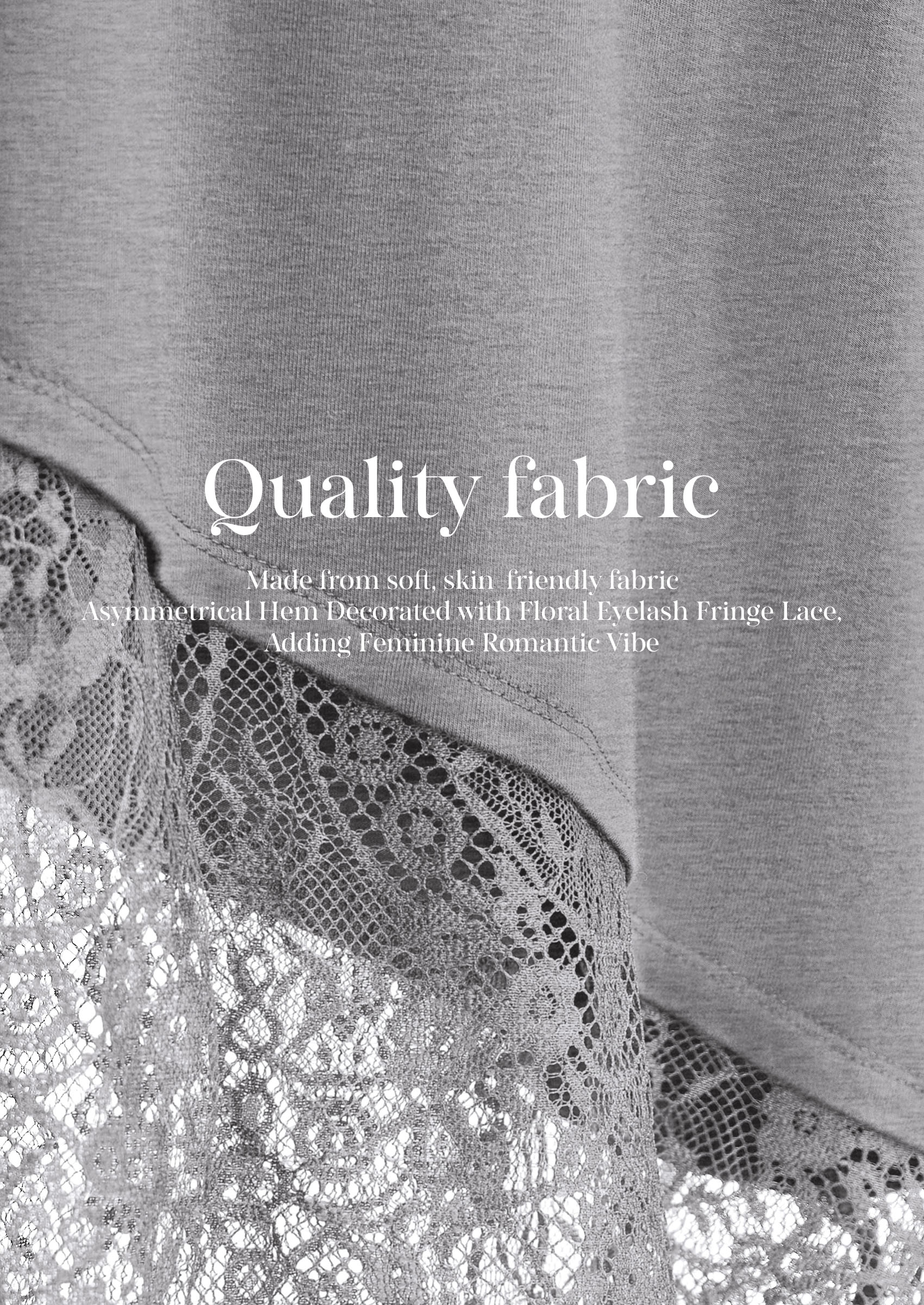 PRETTYGARDEN Women's Lace Patchwork Long Sleeve Shirts | Soft Casual Tops,Irregular Asymmetrical Hem,Crew Neck Thermal Blouses,Loose Fit Layer Tee,Fashion Fall Winter Daily Wear