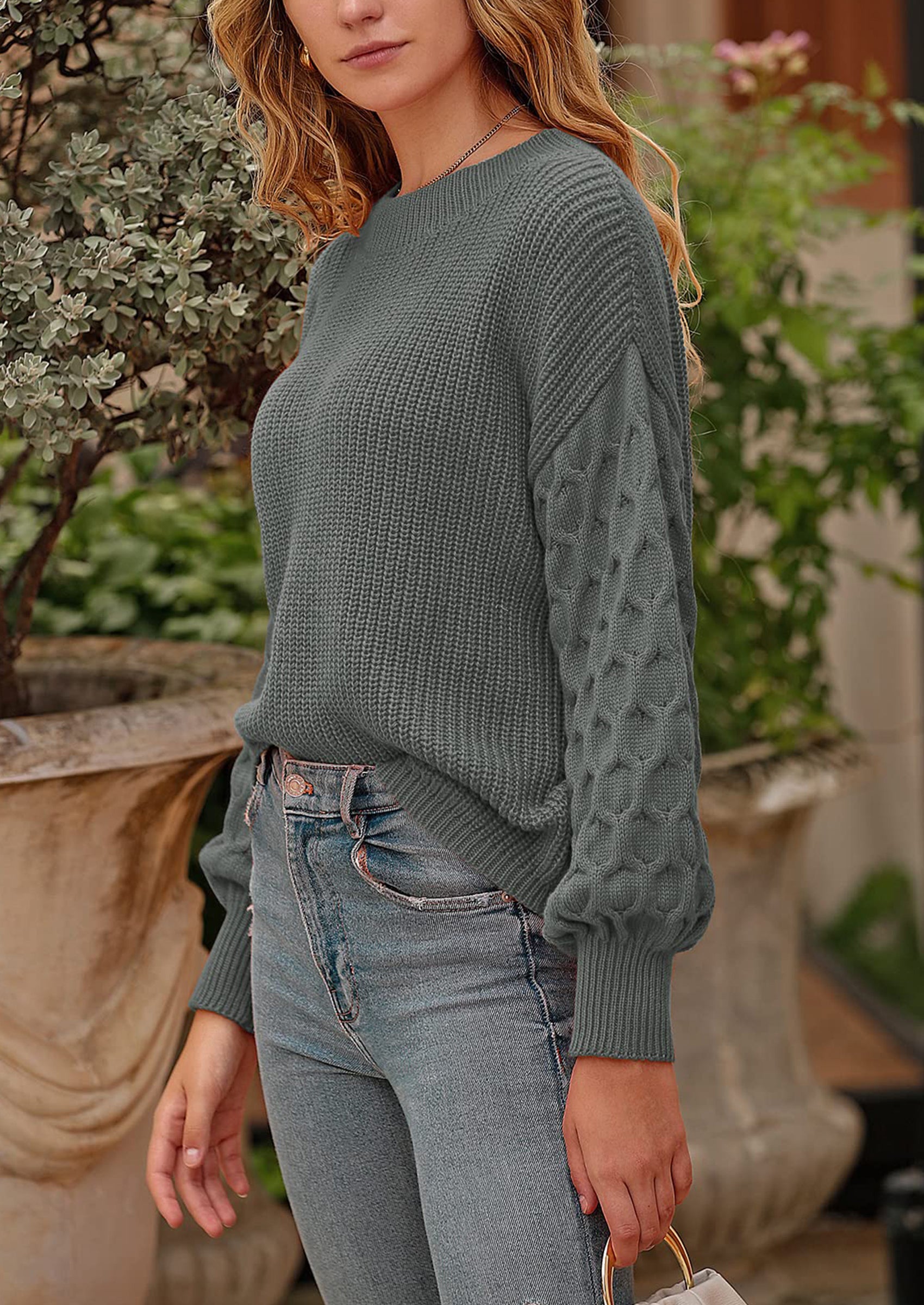 PRETTYGARDEN Women's Fall Pullover Sweater Casual Long Sleeve Loose Chunky Knit Tops Blouse Winter Fashion Clothing