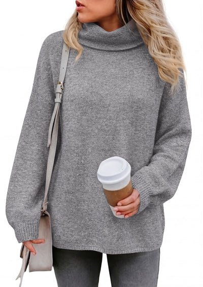 PRETTYGARDEN Women's Winter Turtleneck Sweaters Oversized Warm Pullover  Cozy Chunky Knit Sweater, Long Sleeve Tunic, Loose Fit Dressy Casual Tops, Trendy Fall Fashion Clothing, Holiday Outfits