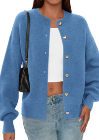 PRETTYGARDEN Cardigan Sweaters for Women Trendy Long Sleeve Open Front Button Down Jacket Fall Clothes Winter Coats