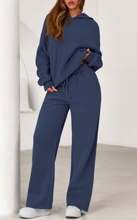 PRETTYGARDEN Women's 2 Piece Outfits Fall Sweatsuits Oversized Hoodies Wide Leg Sweatpants Tracksuits Lounge Matching Sets PRETTYGARDEN