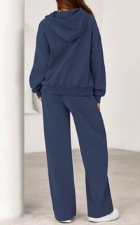 PRETTYGARDEN Women's 2 Piece Outfits Fall Sweatsuits Oversized Hoodies Wide Leg Sweatpants Tracksuits Lounge Matching Sets PRETTYGARDEN