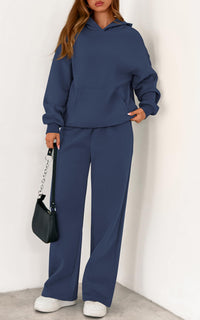 PRETTYGARDEN Women's 2 Piece Outfits Fall Sweatsuits Oversized Hoodies Wide Leg Sweatpants Tracksuits Lounge Matching Sets PRETTYGARDEN