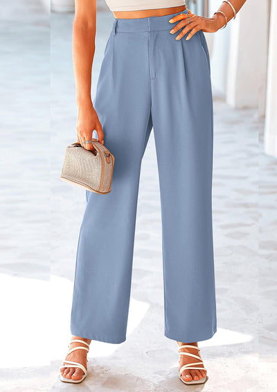 PRETTYGARDEN Wide Leg Pants for Women Trendy Fall High Waisted Business Casual Outfits Work Pant Trousers