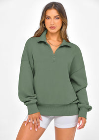 PRETTYGARDEN Womens Half Zip Oversized Sweatshirts Fleece Hoodies Trendy Long Sleeve Pullover Tops Y2k Spring Outfits