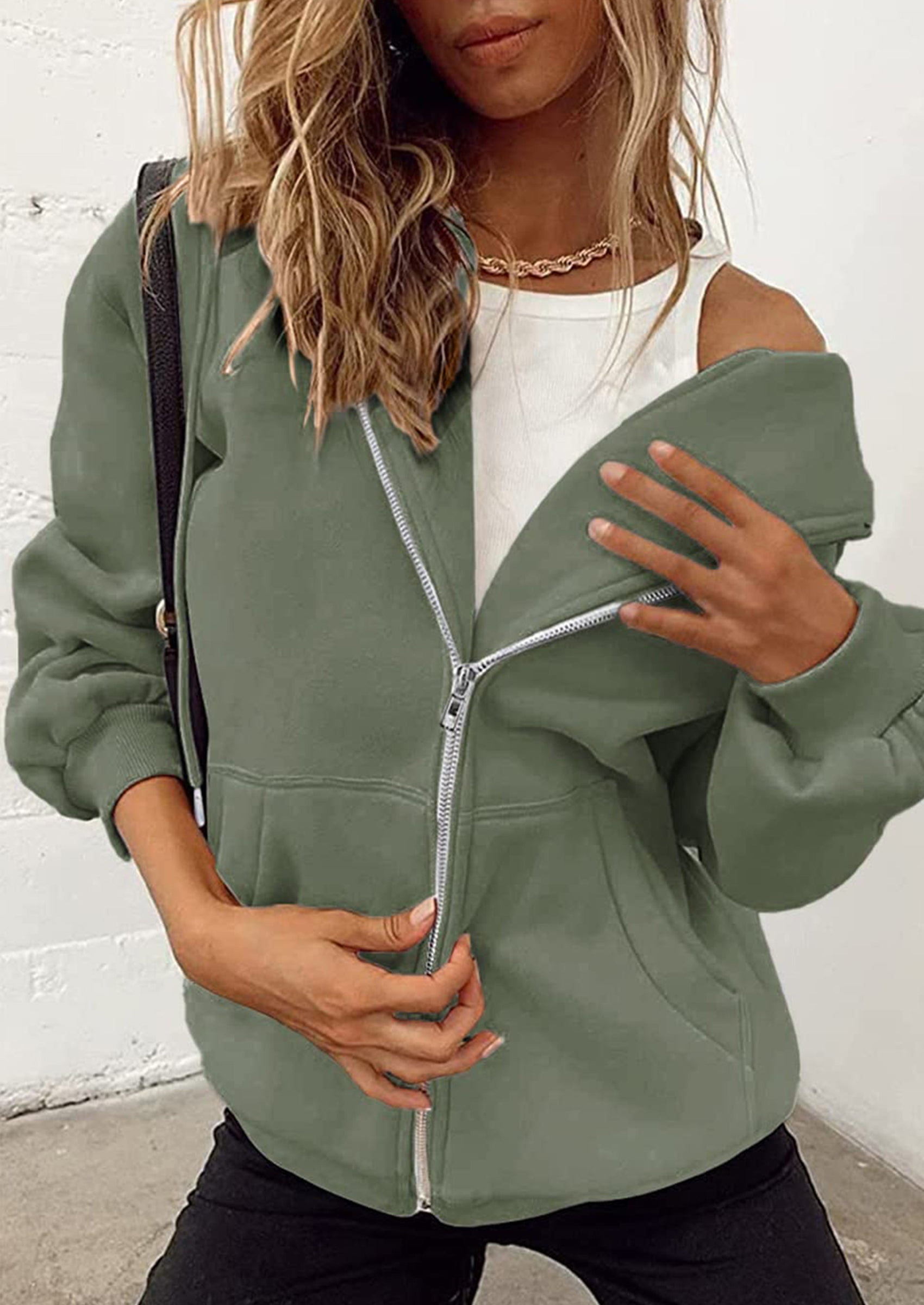 PRETTYGARDEN Women's Zip Up Y2K Hoodies Casual Long Sleeve Sweatshirts Fall Spring Track Jackets with Pockets