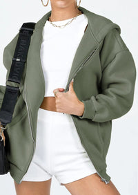 PRETTYGARDEN Women's Zip Up Y2K Hoodies Casual Long Sleeve Sweatshirts Fall Spring Track Jackets with Pockets