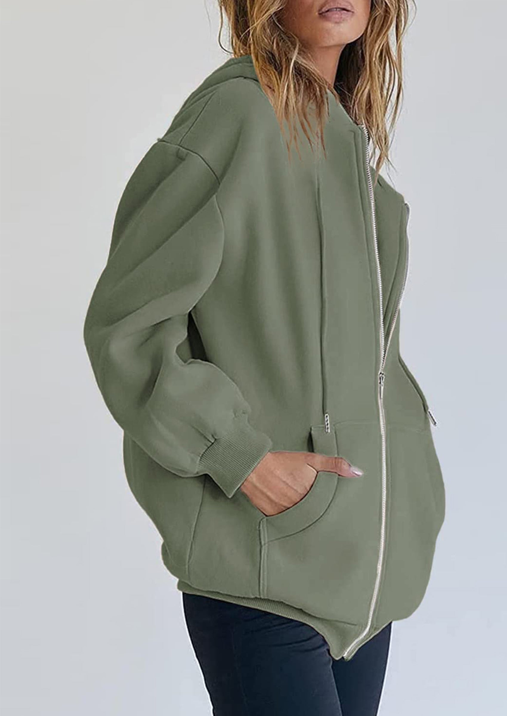 PRETTYGARDEN Women's Zip Up Y2K Hoodies Casual Long Sleeve Sweatshirts Fall Spring Track Jackets with Pockets