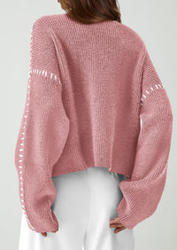 PRETTYGARDEN Women's Chunky Knit Sweaters Fall Long Sleeve Mock Neck Oversized Pullover Tops Winter Fashion Clothes