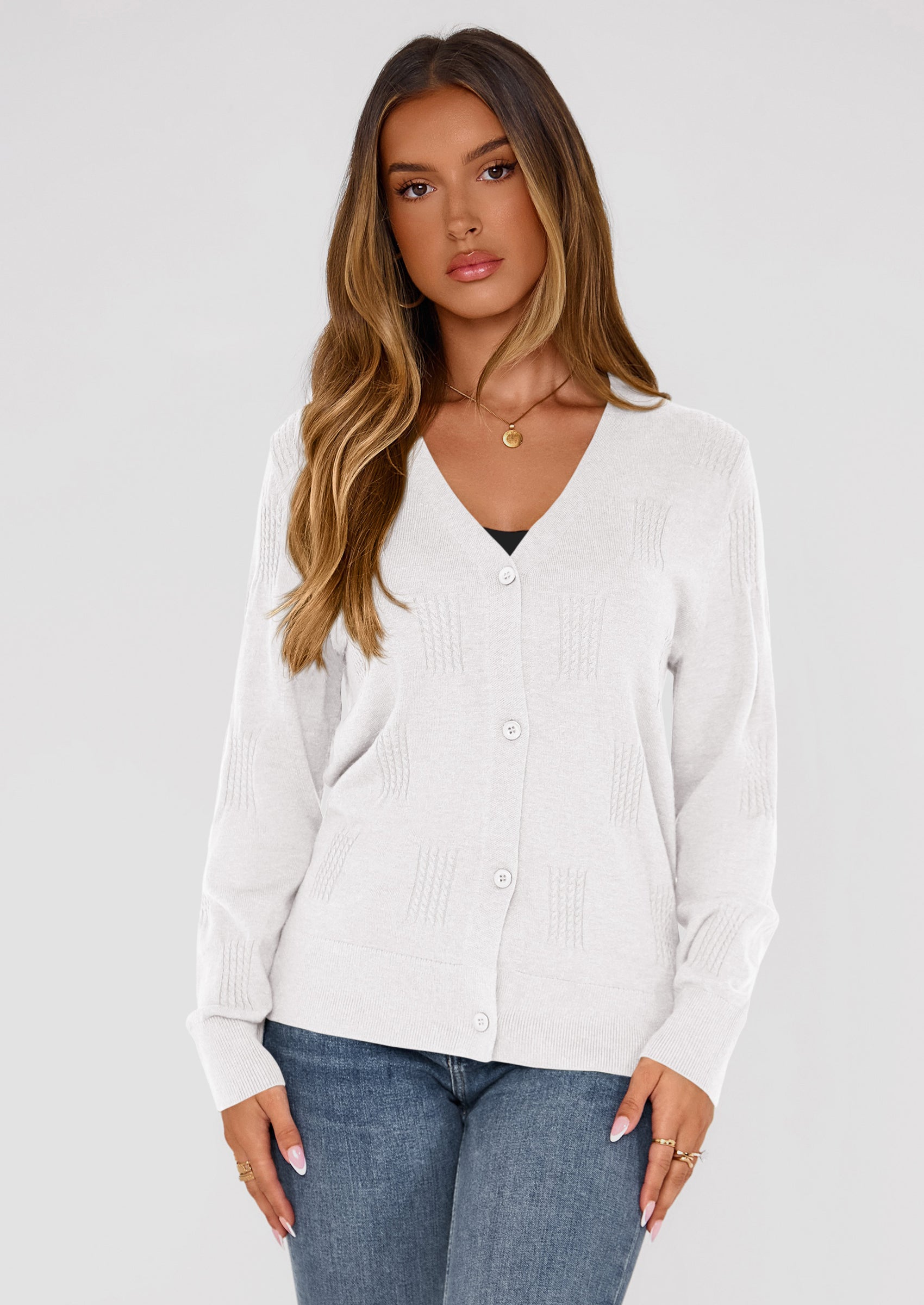 PRETTYGARDEN Women's Soft Winter Cardigan Sweaters Lightweight Knit Button Up Shrug Fall Sweater Tops PRETTYGARDEN