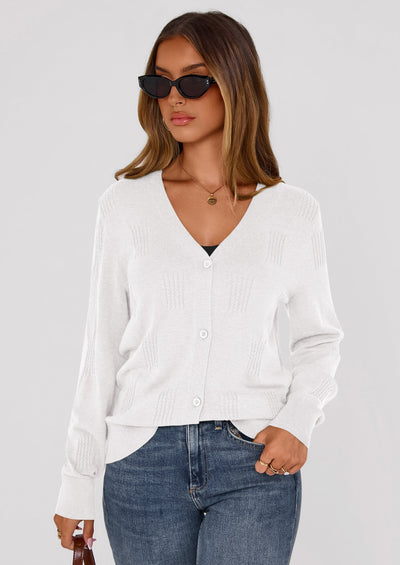 PRETTYGARDEN Women's Soft Winter Cardigan Sweaters Lightweight Knit Button Up Shrug Fall Sweater Tops PRETTYGARDEN