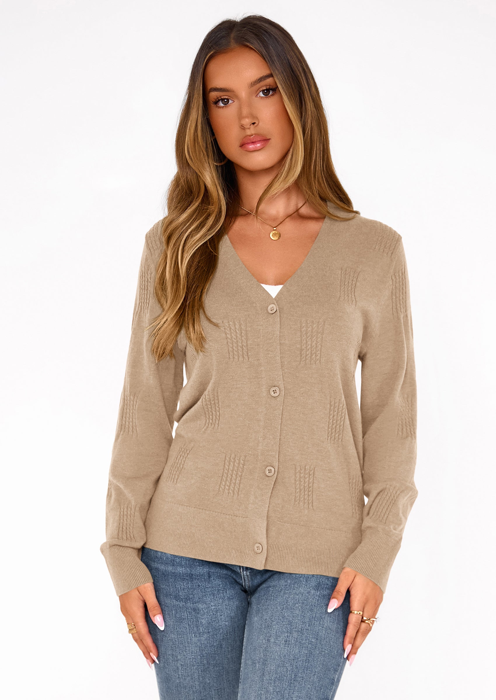 PRETTYGARDEN Women's Soft Winter Cardigan Sweaters Lightweight Knit Button Up Shrug Fall Sweater Tops PRETTYGARDEN