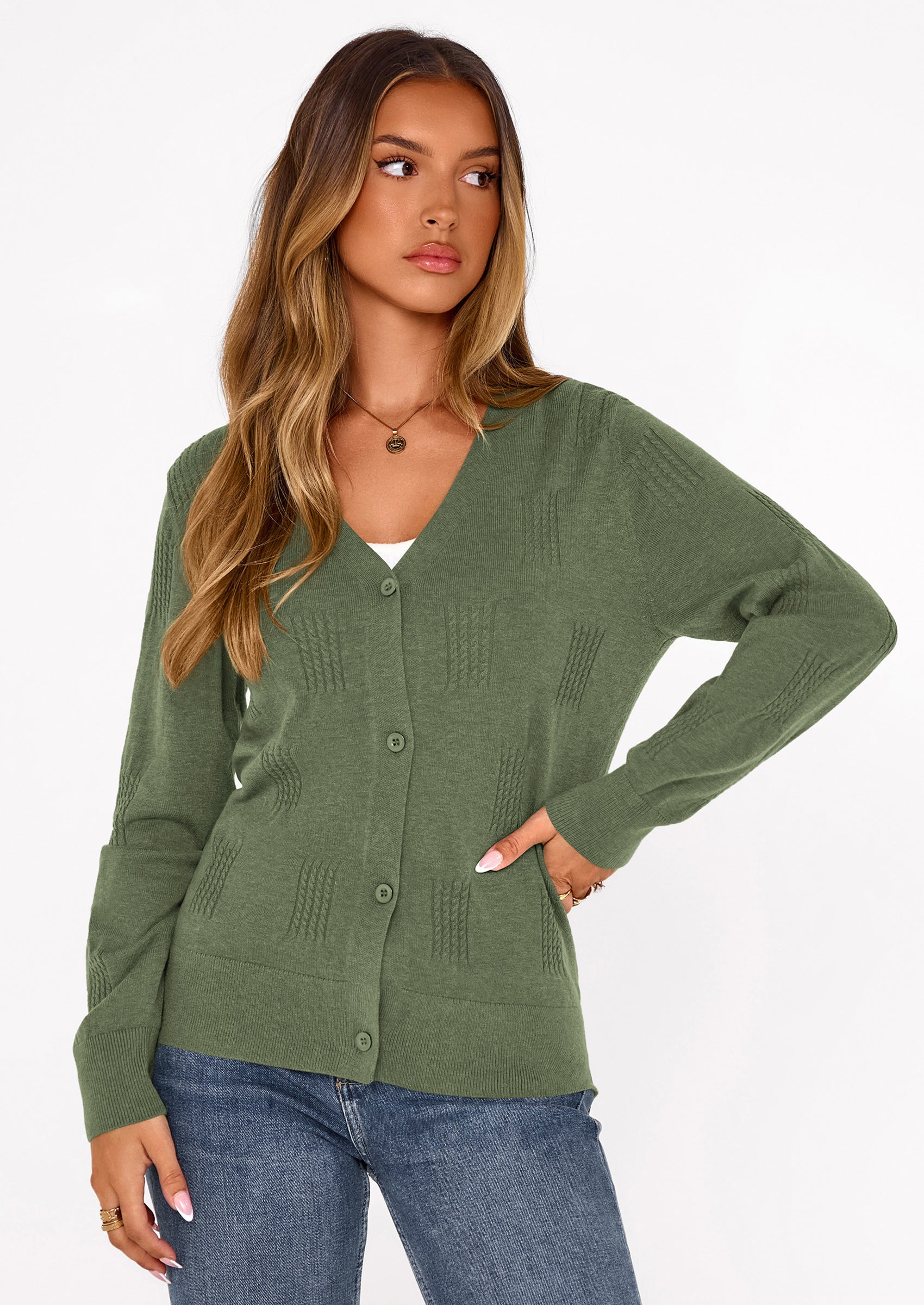 PRETTYGARDEN Women's Soft Winter Cardigan Sweaters Lightweight Knit Button Up Shrug Fall Sweater Tops PRETTYGARDEN