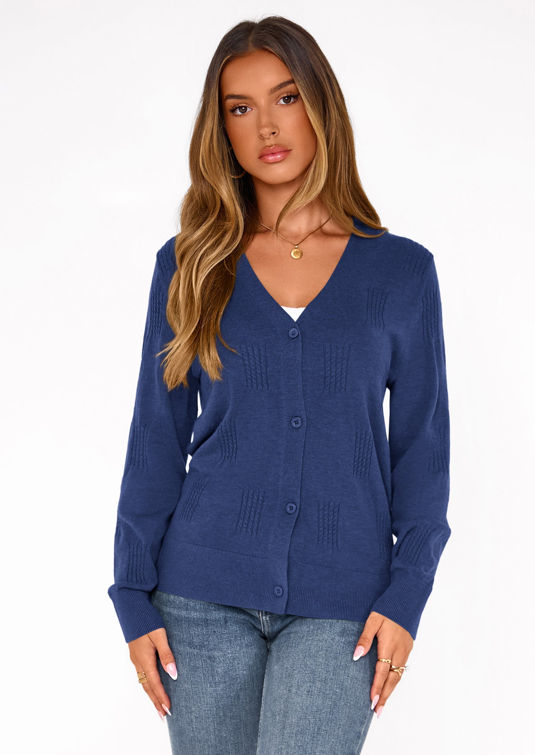 PRETTYGARDEN Women's Soft Winter Cardigan Sweaters Lightweight Knit Button Up Shrug Fall Sweater Tops PRETTYGARDEN