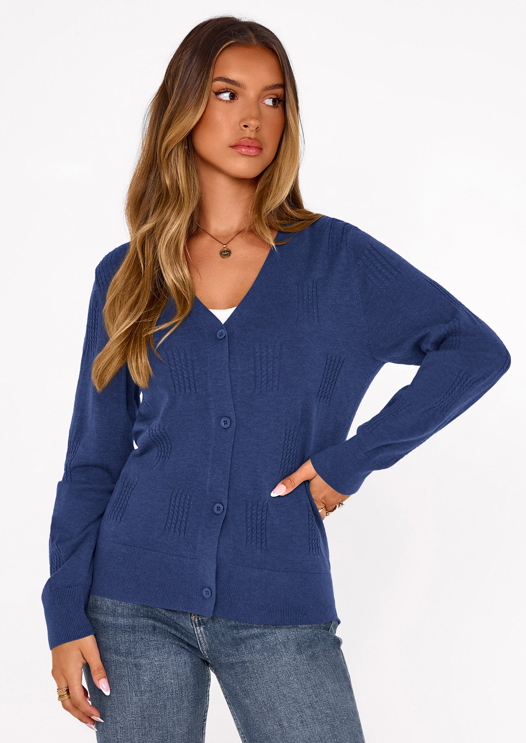 PRETTYGARDEN Women's Soft Winter Cardigan Sweaters Lightweight Knit Button Up Shrug Fall Sweater Tops PRETTYGARDEN