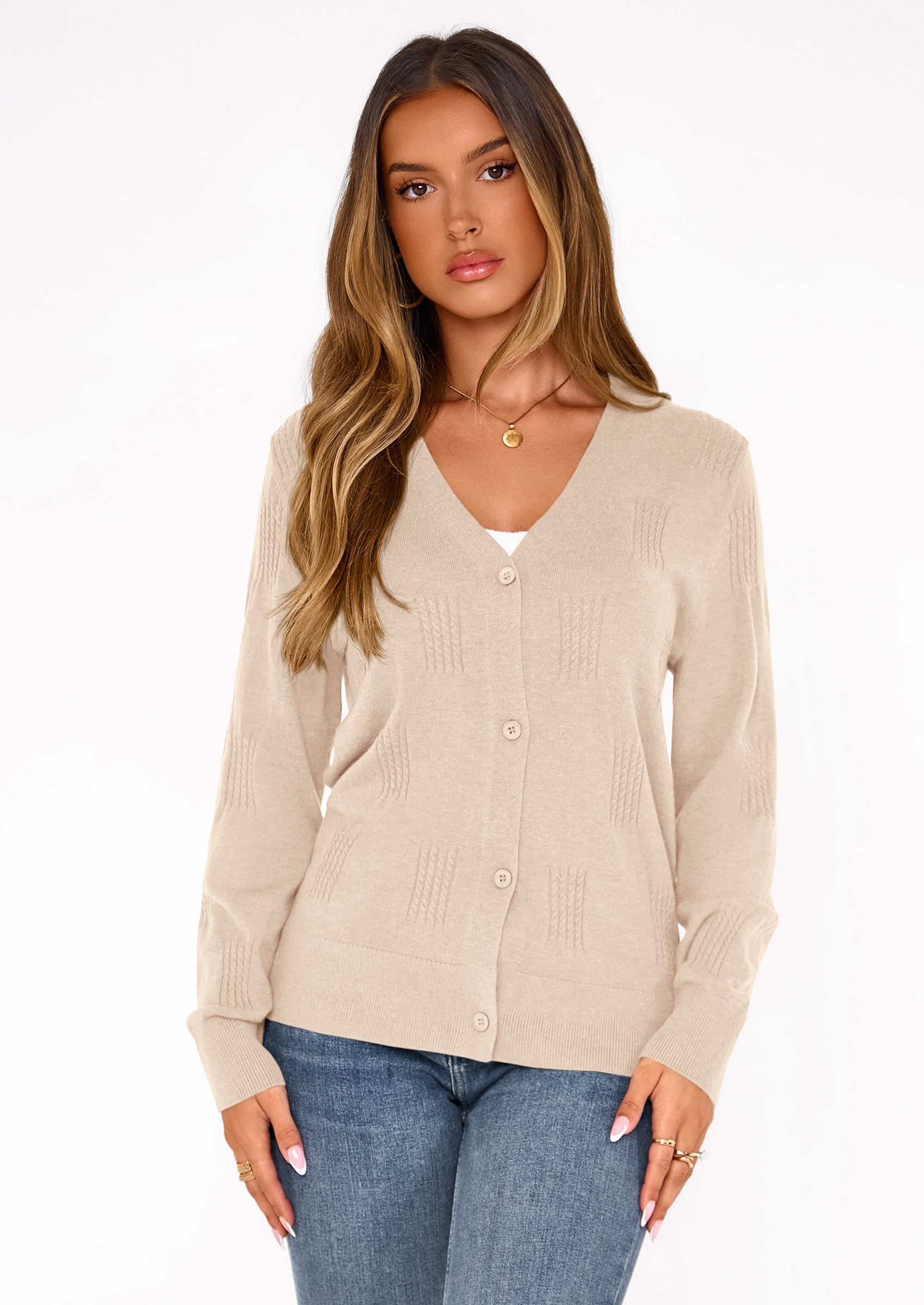 PRETTYGARDEN Women's Soft Winter Cardigan Sweaters Lightweight Knit Button Up Shrug Fall Sweater Tops PRETTYGARDEN