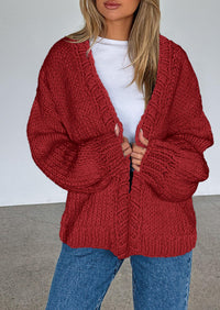 PRETTYGARDEN Cardigan Sweaters for Women Trendy Fall Fashion Long Sleeve Chunky Knit Cardigans Winter Clothing Outfits