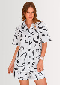 PRETTYGARDEN Women Summer 2 Piece Sets Printed Short Sleeve Tops Lounge Shorts Beach Vacation Outfits